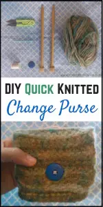DIY Quick Knitted Change Purse
