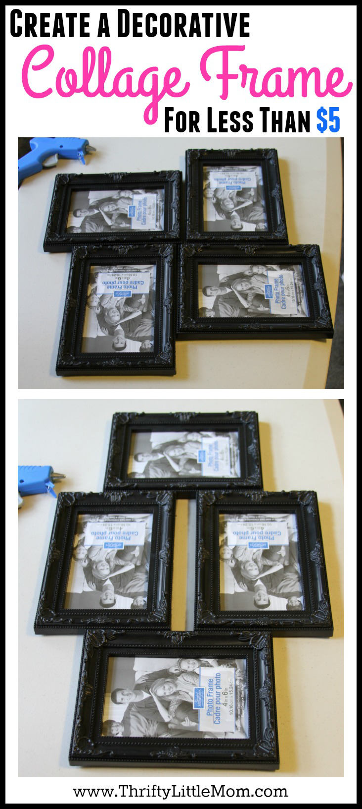 Create A Decorative Collage Frame For Less than $5 » Thrifty Little Mom