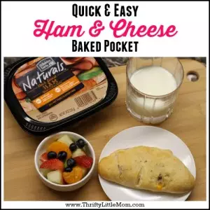 Quick & Easy Ham & Cheese Baked Pocket