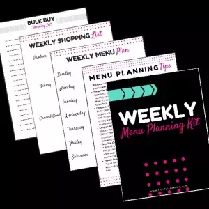 Black Background Weekly Menu Planning Kit Cover Art