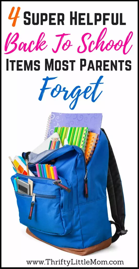4 Helpful Back To School Items most parents forget. Stay organized and prepared this school year with these back to school items.