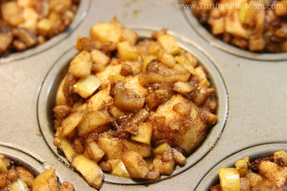 Apple Fritter Cinnamon Rolls After Baking