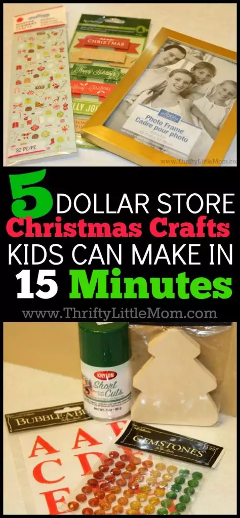 5 dollar store christmas crafts kids can make in 15 minutes