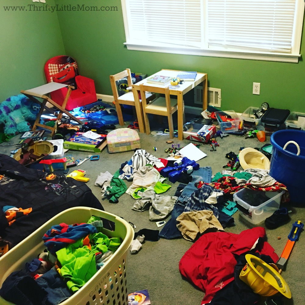 messy kids room before and after