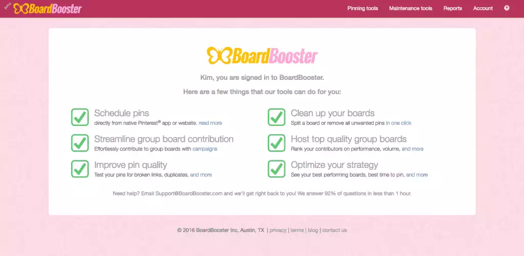 Boardbooster for Pinterest