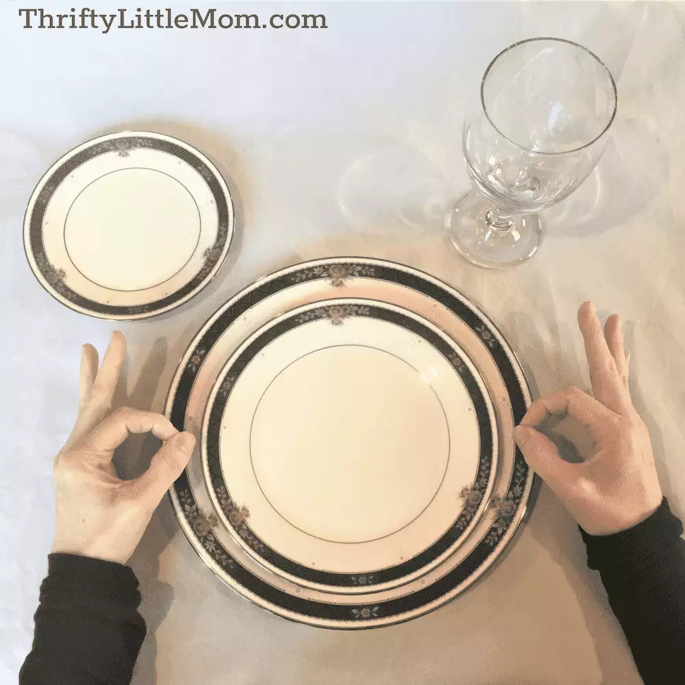 Basic Table Setting Bread plate & Water glass