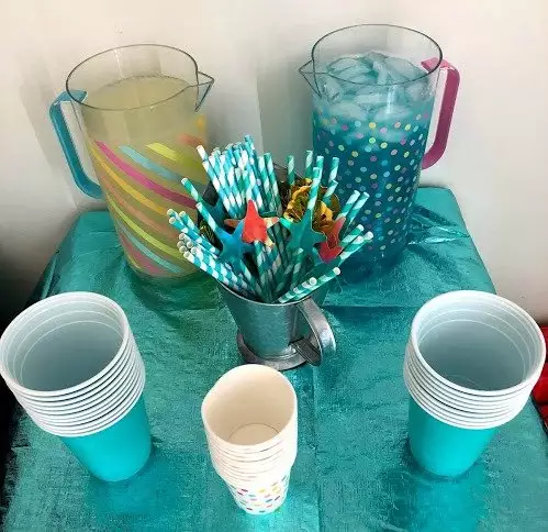 ocean water drink for mermaid themed baby shower