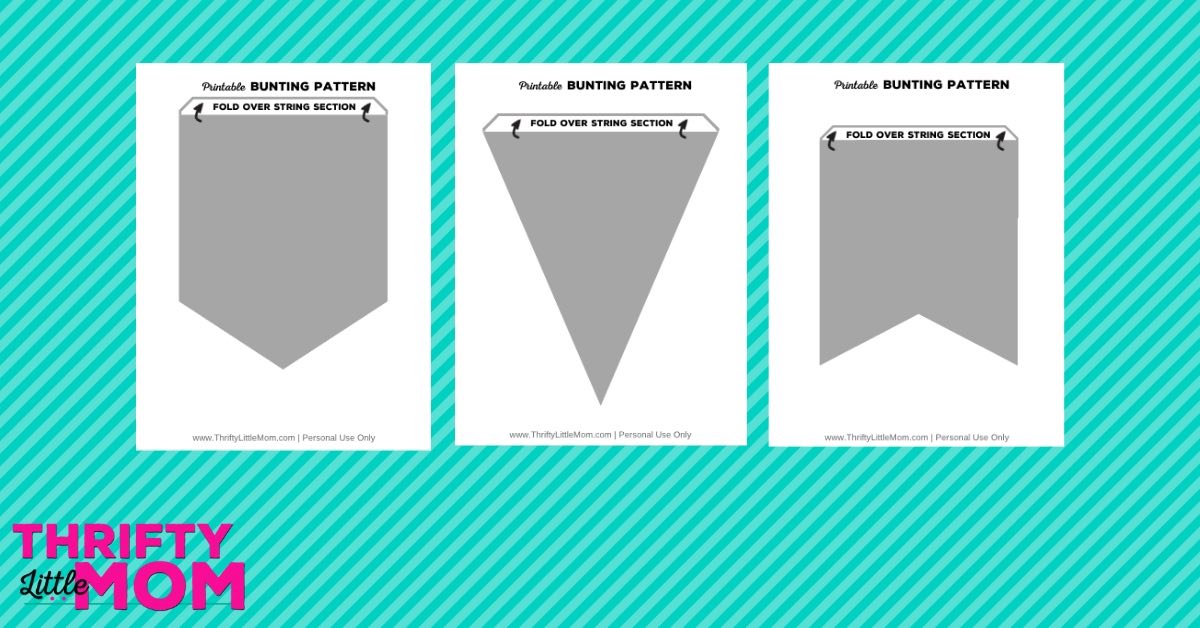 3 Printable Bunting Template Designs for Party or Home Decor