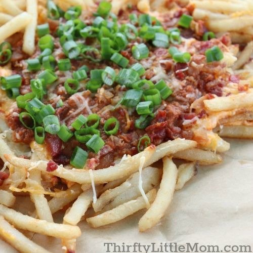 chili beer fries