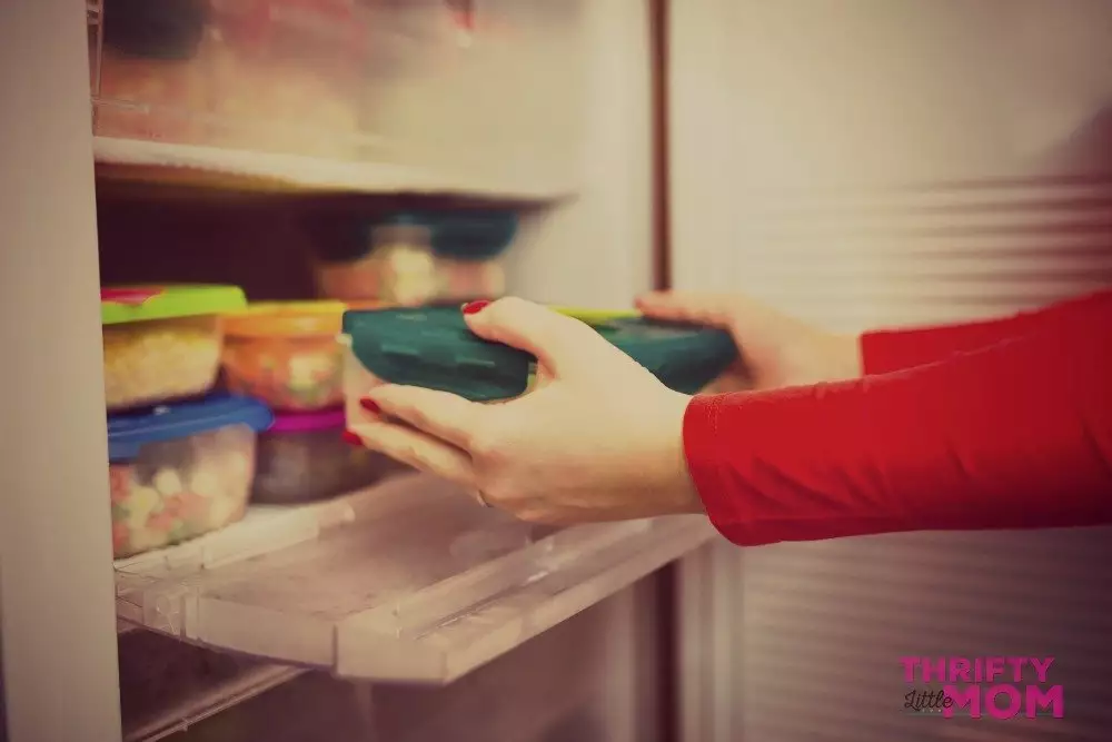 Woman Placing Party Food in Fridge