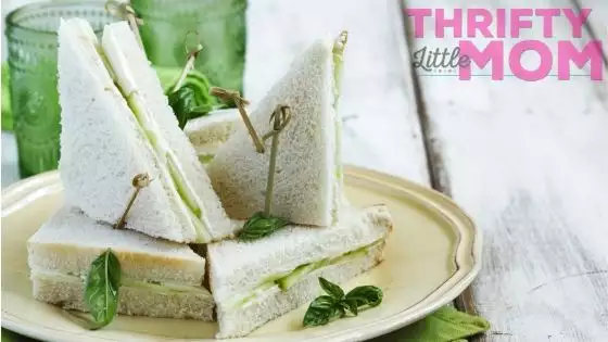 great gatsby party appetizer cucumber sandwich