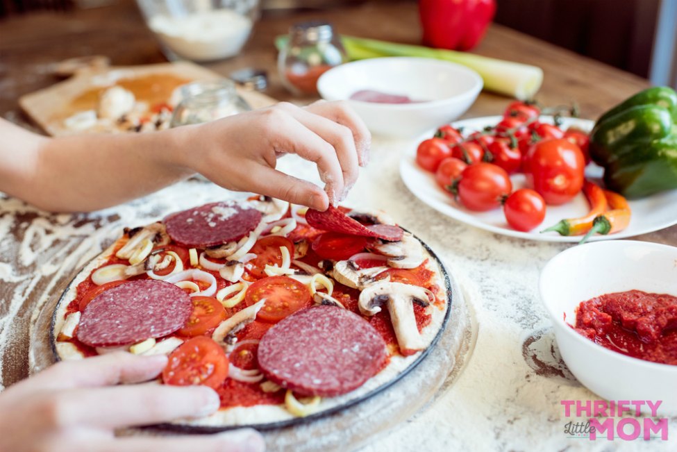 craft your own pizza party for 8 year old birthday party idea