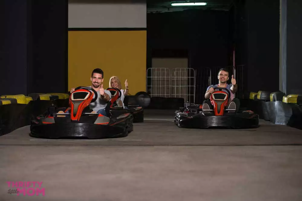 race indoors at corporate christmas party