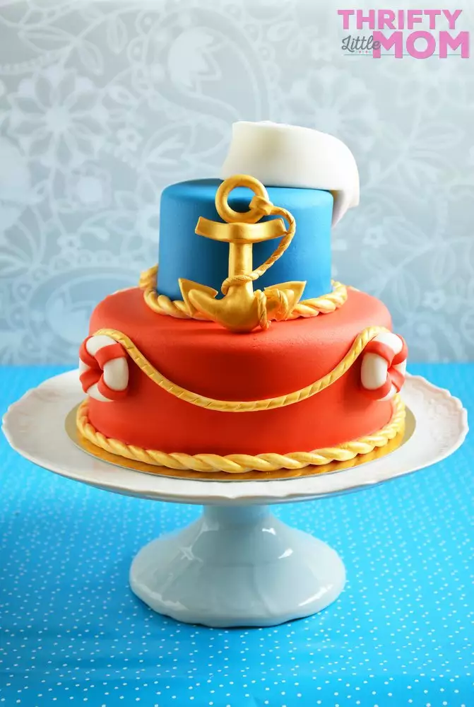 nautical cake for boy baby shower
