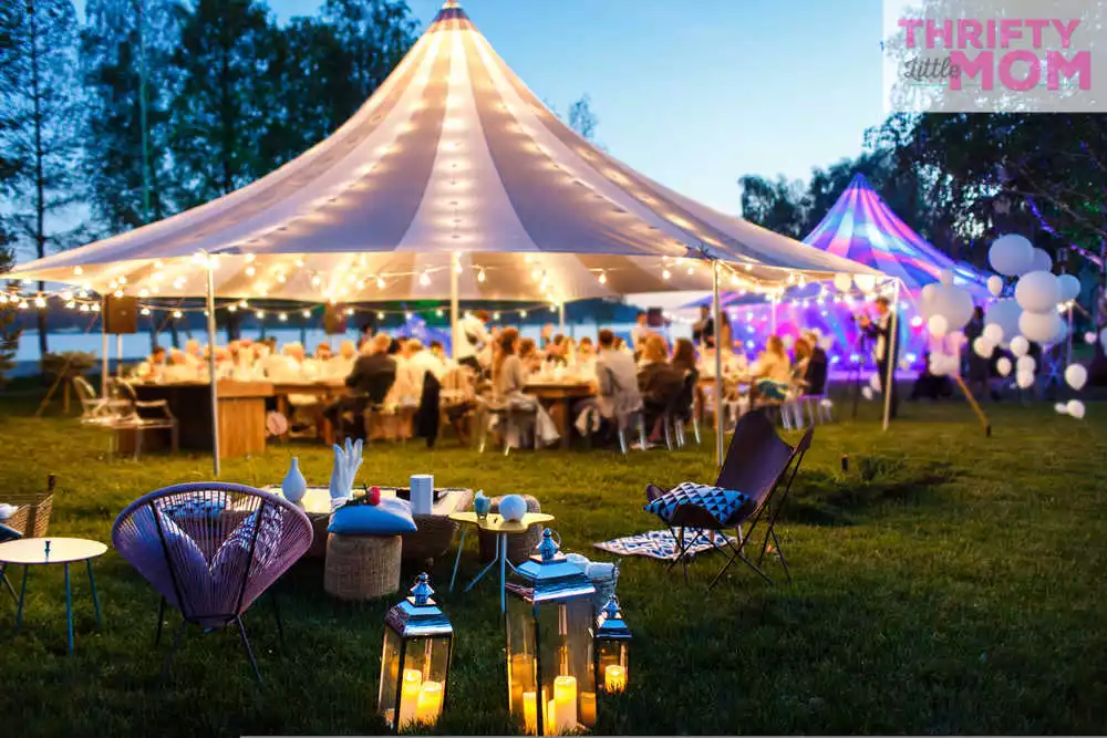include lights with your party tent rentals