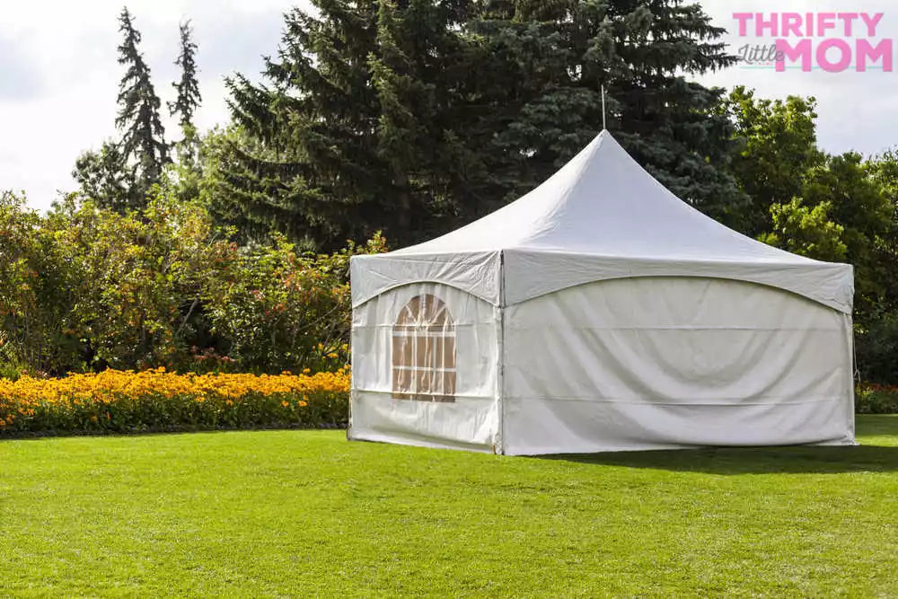 small pole party tent rentasl with sides