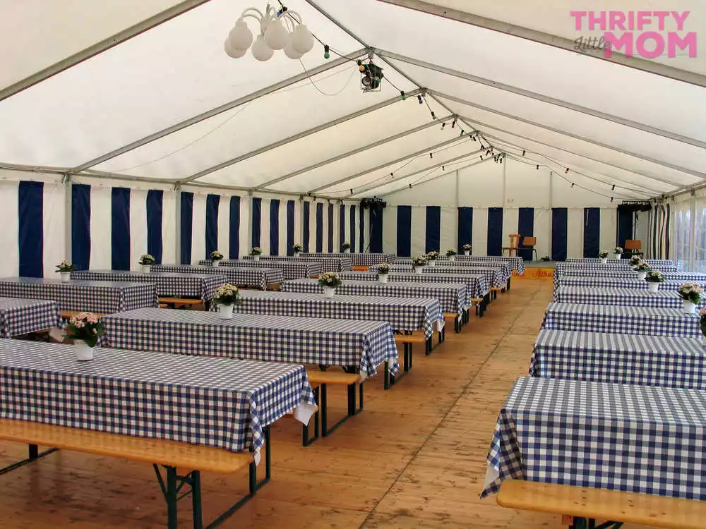frame party tent rentals with side walls
