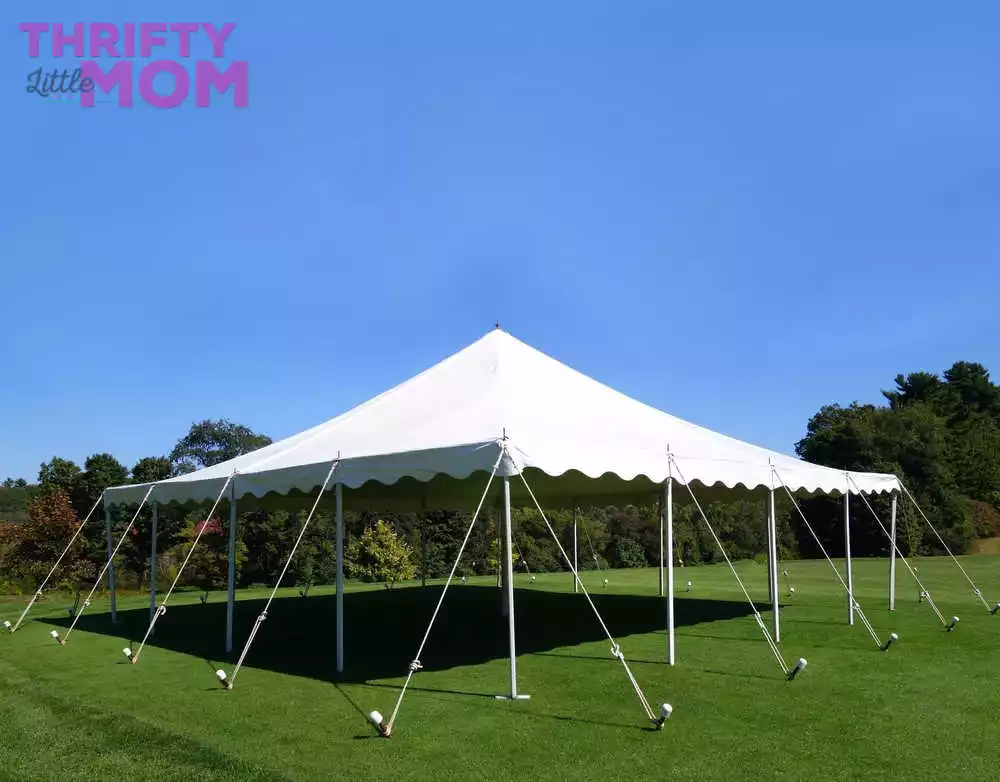 pole tent rental with stakes