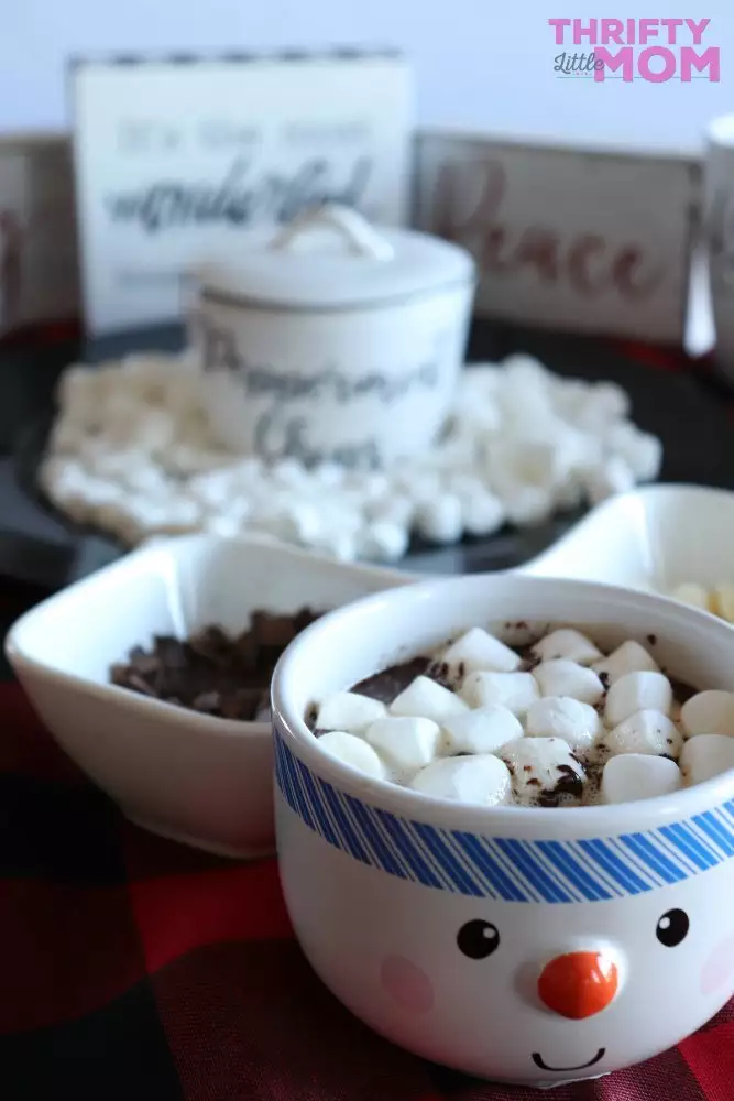 hot chocolate bar table layout