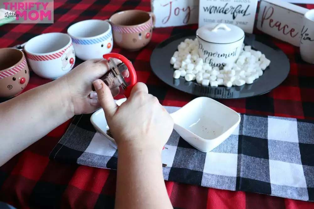 shaving chocolate for toppings bar