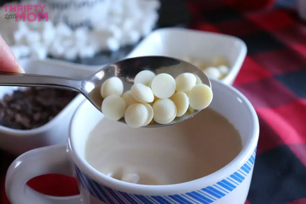 white chocolate toppings for hot chocolate