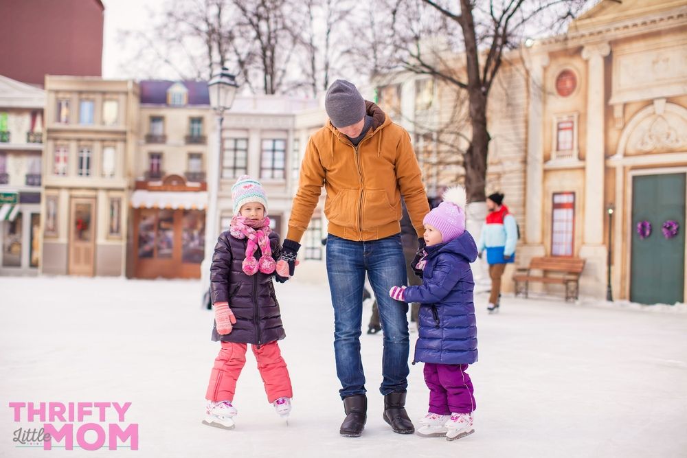 outdoor ice skating for your winter birthday