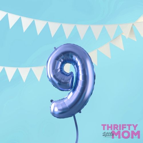 9 year old boy birthday party mylar balloon