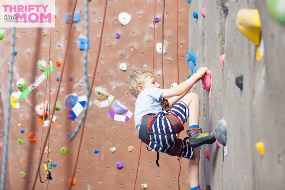 9 year old boy rock climbing for birthday party ideas