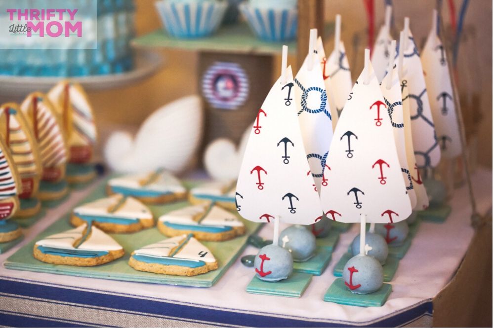 ship shaped desserts for nautical baby shower