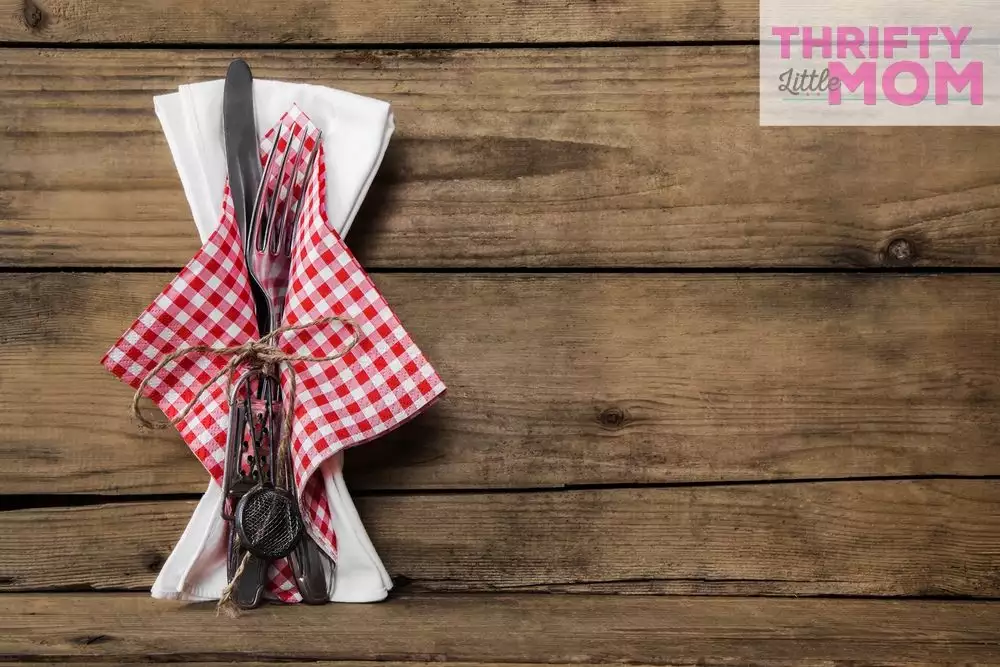 gingham check napkins for cowboy baby shower