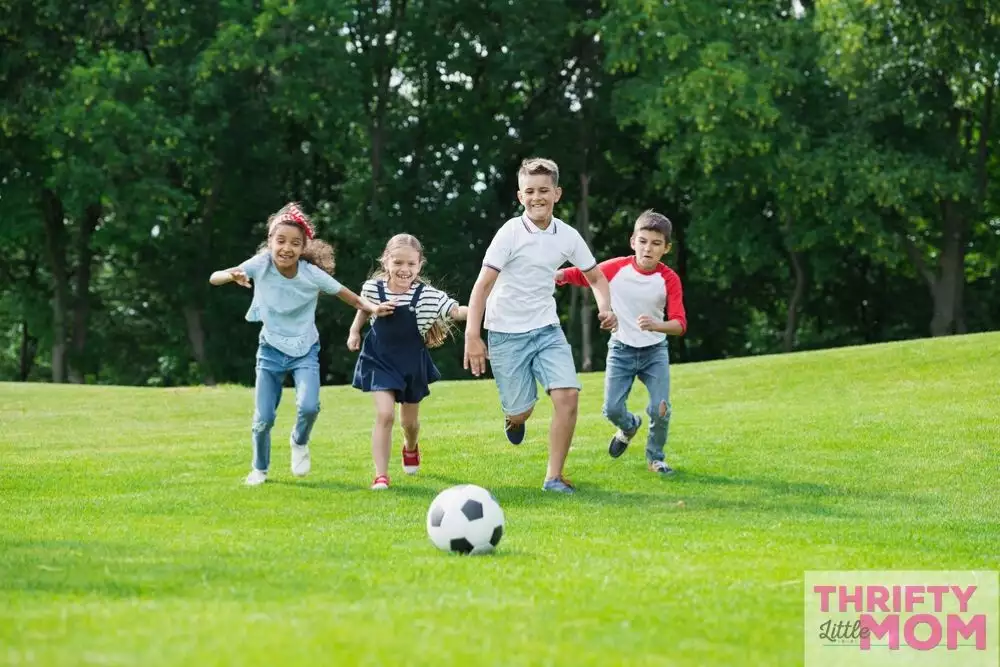 kids love playing at soccer for 11 year old boy birthday party idea