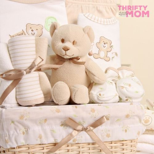 teddy bear baby shower gift basket