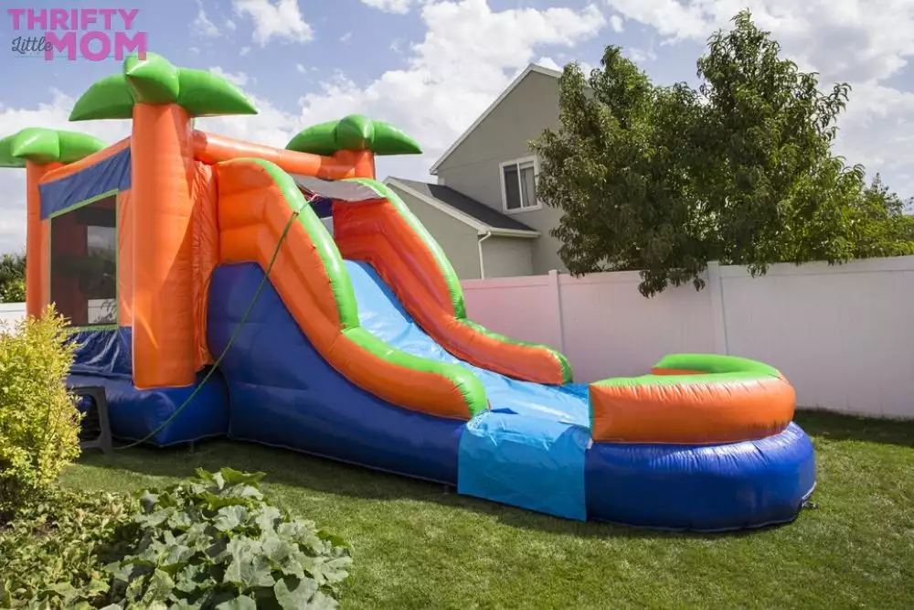 inflatable slides are fun for 8 year old birthday party ideas