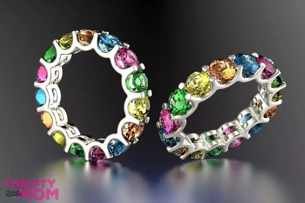 rings with family member's birthstones can make for a great 70th birthday idea for mom