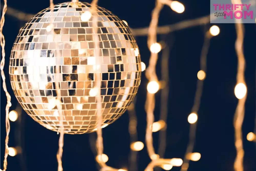 make sure you have a mirrored ball at your disco party