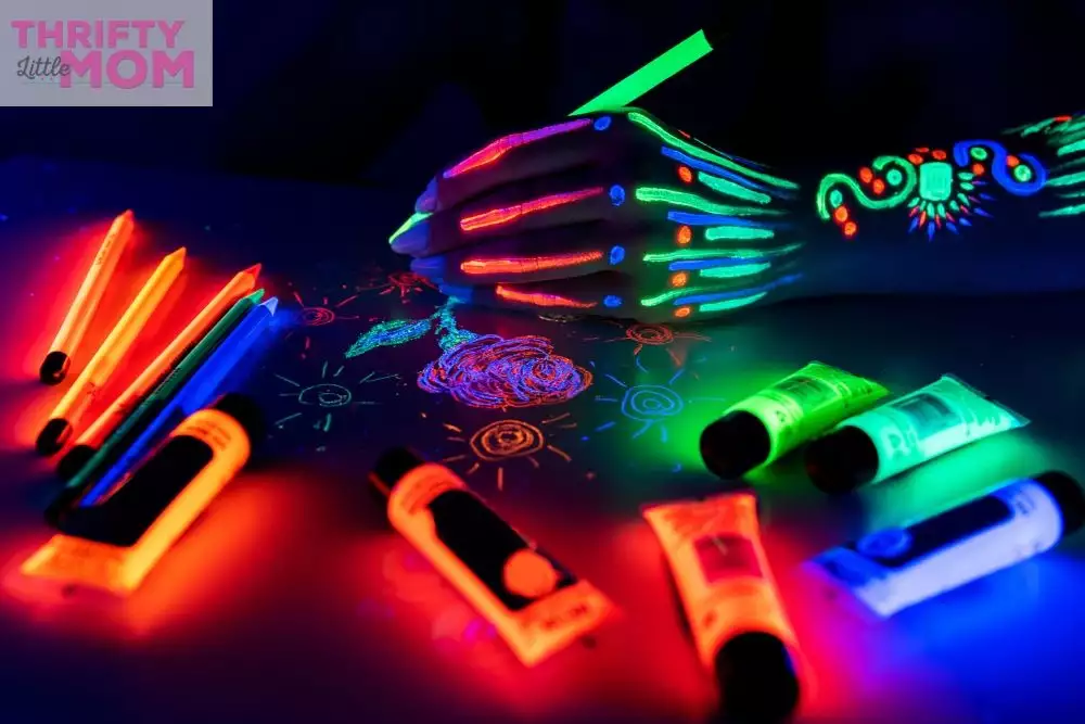 neon body paint will be fun at a glow party