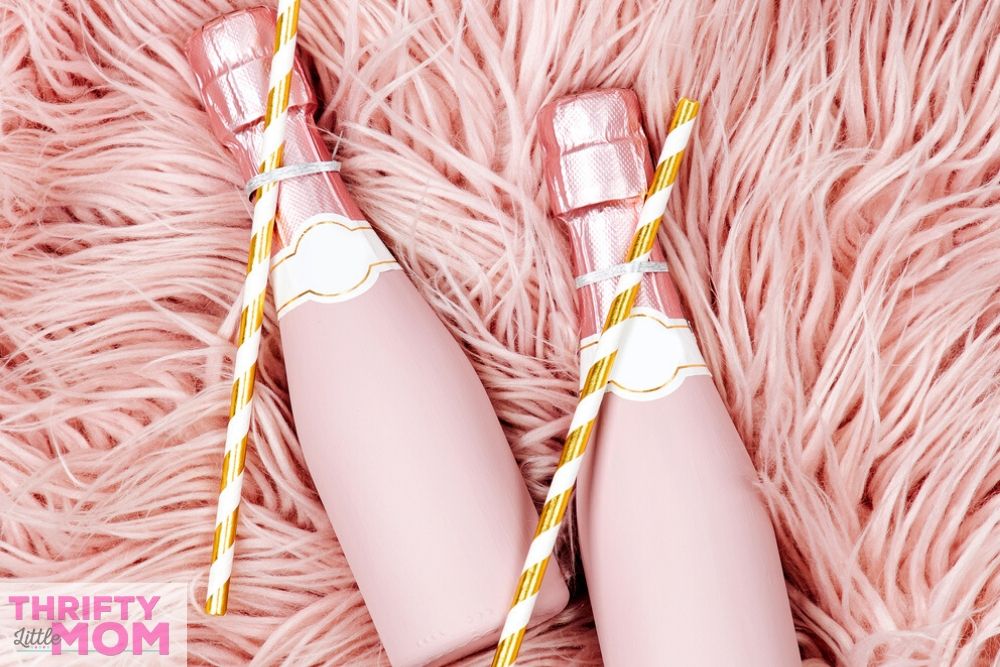 personalized champagne mini bottles for lingerie party ideas