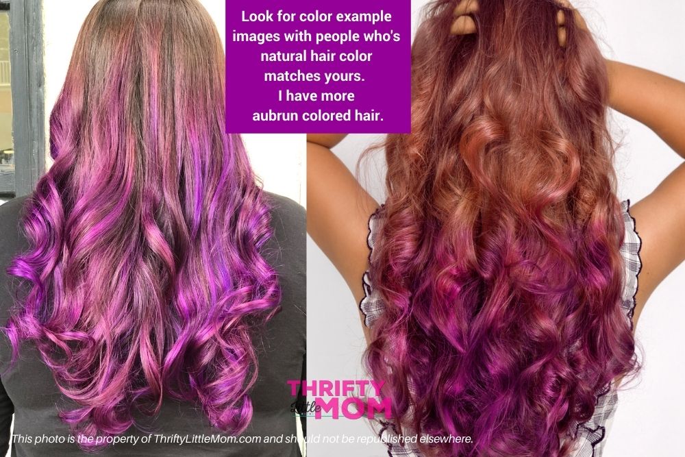 lilac hair dye on dark hair