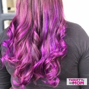 brown hair with purple ombre